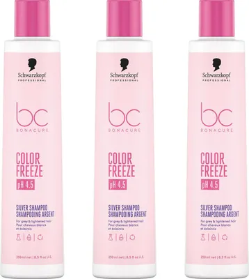 Produktbild von BC Bonacure Color Freeze Silver Shampoo 3x250 ml