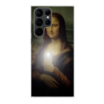 Produktbild von MuchoWow® Handyhülle Schutzhülle Hülle für Samsung Galaxy S22 Ultra Mona Lisa - Da Vinci - Telefon Silikon Softcase Handy Hülle - Abbildung