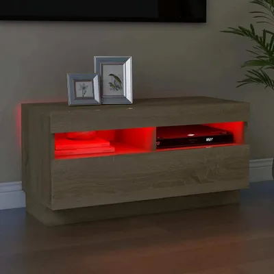 Obrázok produktu pre Maison Exclusive – TV skrinka s LED osvetlením, dub Sonoma, 80 x 35 x 40 cm