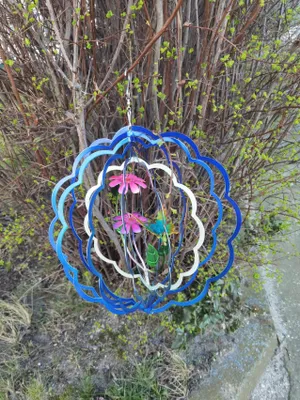 Produktbild von Unbekannt 3D-Windspiel Gartenzauber aus Edelstahl Ø 306 mm mit Glow-in-The-Dark-Effekt…