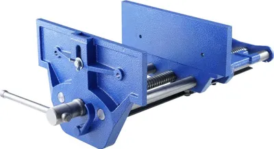 Productafbeelding van Houtbewerkingsklem, 13 inch klem voor werkbank, robuuste gietijzeren klem voor werkbank met een kaakbreedte van 10,6 inch, met snelsluithendel voor houtbewerking, zagen en boren