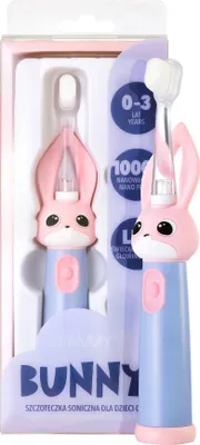 Produktbild von VITAMMY Bunny Schallzahnbürste für Kinder mit LED-Licht und Nanofasern, 0-3 Jahre, Rosa