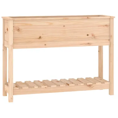 Obrázek produktu pro vidaXL květináč s policí 111,5x34,5x81 cm Borovicový masiv