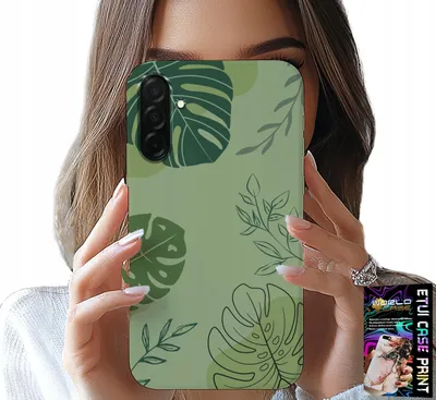 Image de Étui Pour Samsung Galaxy A56 5G - Vert Feuilles Motif Floral Dos