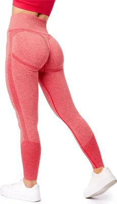 Produktbild von Bellivalini Sport Leggings Damen High Waist Push Up Scrunch Fitness  BLV50-254 (Rosa Melange, L)