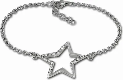 Produktbild von Amello Armband Edelstahl Stern silber weiß Damen Schmuck ESAX23W8