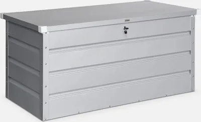 Produktbild von sweeek - Gartentruhe aus Metall 385 L - Alugrau