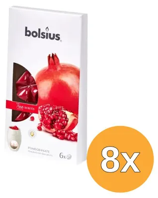 Immagine prodotto di 8 confezioni di cera profumata Bolsius True Scents, aroma melograno (6 pezzi per confezione)