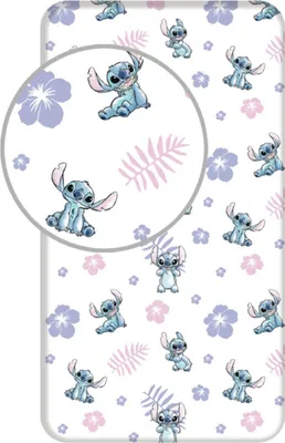 Produktbild von Lilo en Stitch Spannbettuch - Stitch en Angel 90 x 200 cm