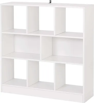 Produktbild von Famanu Bücherregal Weiß - Vielseitiger Aufbewahrungsorganisator - 97,5 cm x 100 cm x 30 cm