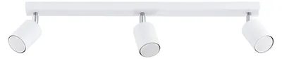Produktbild von KAR-LIGHTING Spotbalken 3-flammig Weiß aus Metall – flexible Deckenleuchte für Wohn- und Essbereich, LED-geeignet, GU10-Fassung
