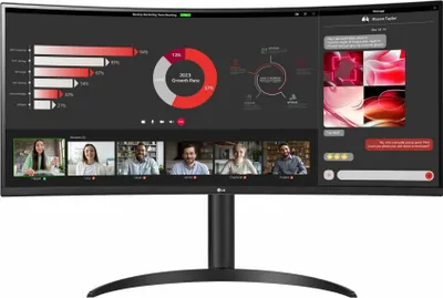 Produktbild von LG UltraWide 34WR55QC-B - LED-Monitor - gebogen - 86.4 cm (34") - 3440 x 1440 UWQHD @ 100 Hz - VA