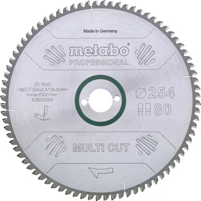 Produktbild von Metabo Kreissägeblatt multi cut - professional 315 x 30 x 2,8/2, 96 Zähne, Spanwinkel 5° neg.
