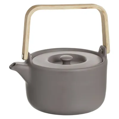 Produktbild von Secret de Gourmet Teekanne mit Sieb 800 ml Keramik Holz Rostfreier Stahl braun