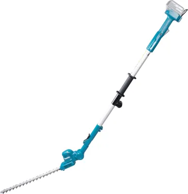 A cordless hedge trimmer is shown against a white background.