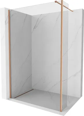Image de Mexen Kioto Paroi de douche à l'italienne 160 x 40 cm, transparent, cuivre brossé - 800-160-212-65-00-040