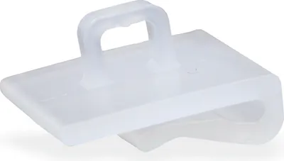 Produktbild von Deckenclip für Rasterdecken für 24 mm T-Profil | deckenbündig | mit Öse Ø4,5 mm | Plastik transparent