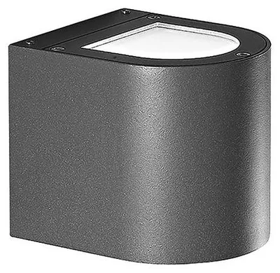 Immagine prodotto di Silver Applique LED 9W Biemissione Tonda Antracite 4000K 60° IP65 - Rossini Group | Illuminazione da Parete per Esterni di Design