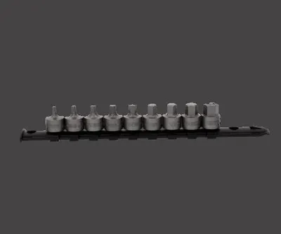 Immagine prodotto di KS TOOLS Set di bussole da 3/8" esagonali corte 9 pezzi 4-14 mm - 917.4000