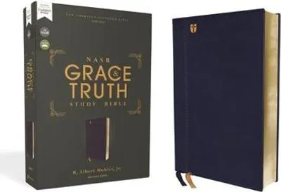 Immagine prodotto di Nasb, the Grace and Truth Study Bible (Trustworthy and Practical Insights), Leathersoft, Navy, Red Letter, 1995 Text, Comfort Print