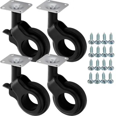 Produktbild von SOTECH Möbelrolle BONN Ø 60 mm schwarz (2+2 Set)