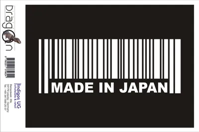 Produktbild von Aufkleber / Autoaufkleber - JDM / Die cut / Auto / OEM -  Japan - 210x80 mm gelb - Heckscheibe / Heckscheibenaufkleber