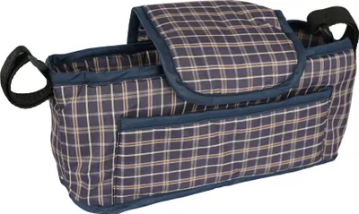 Image de Poussette pour animaux Sac avant - tartan bleu