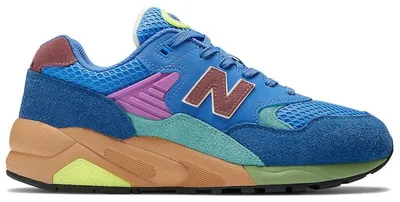 Image de New Balance 580, modèle bleu avec plusieurs couleurs, semelle en gomme - Taille EU 42