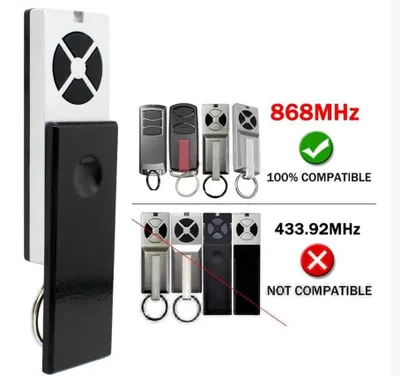 Productafbeelding van Afstandsbediening voor garagedeur, compatibel met Chamberlain 868Mhz modellen: TX2REV, TX4REV, TX4REVF, TX4EVF