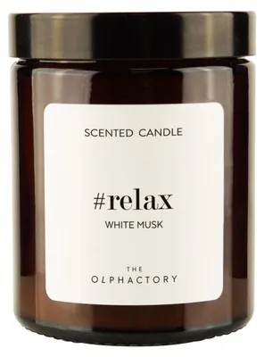 Image de The Olphactory - Bougie parfumée en verre « Relax » (30 heures de combustion)