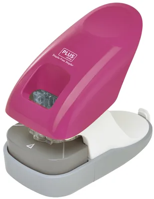 Image de Plus Japan 31162 Agrafeuse - rose, agrafage et perforation simultanés sans agrafes