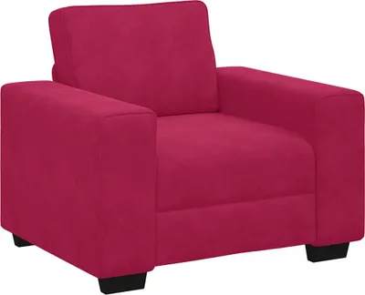 Image de vidaXL Fauteuil Bordeaux 100x77x82 cm Velours