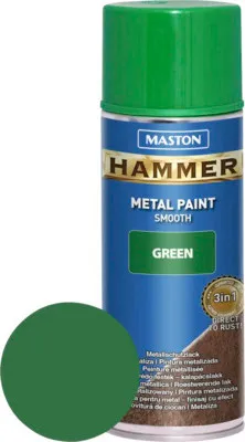 Produktbild von Sprühlack Maston Hammer Metallschutz glatt grün 400 ml