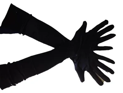 Produktbild von Lange schwarze Handschuhe 52cm