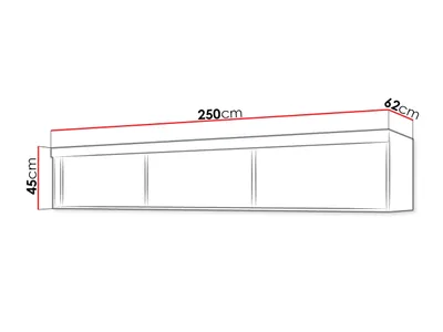 Obrázok produktu pre Nadstavba na skriňu ELVIRA - 250 cm, dub sonoma