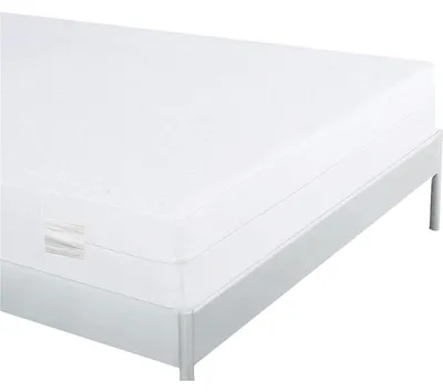 Zdjęcie produktu dla Wodoodporny pokrowiec na materac 140 x 190 cm z zamkiem błyskawicznym, wykonany z bawełny, oddychający, hipoalergiczny, chroniący przed roztoczami, przeznaczony do materacy o wysokości 21-25 cm