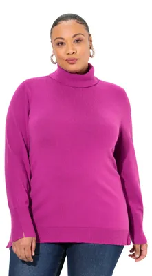 Image de Pull pour femmes Ulla Popken, couleur "Beere", taille 54+