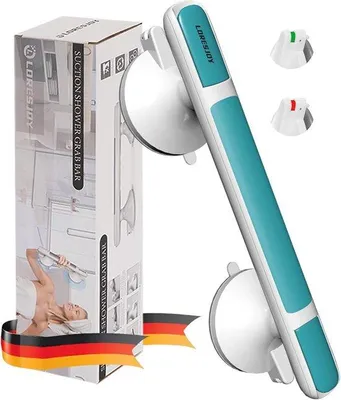 Produktbild von Duschgriff mit Saugnapf für Senioren – Sicherheitsanzeige – Für Dusche und Badezimmer