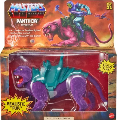 Produktbild von Mattel Masters of the Universe Origins Actionfigur 2021 Panthor Flocked Collectors Edition Exclusive 14 cm