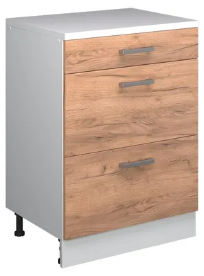 Image de Meuble pour combles Vicco Rion Chêne de force doré 60x81.6cm sans pente avec 2 tiroirs, Model 60786