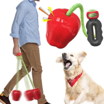 Immagine prodotto di Giocattolo interattivo per cani con corda - Giocattolo multifunzionale per il riporto