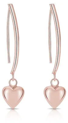 Productafbeelding van Kleine oorbellen van 925 sterling zilver in hartvorm