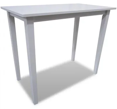 Produktbild von Stehtisch Bartisch 110 x 60 x 90,8 cm Weiss MDF Esstisch Bartresen Küchentisch