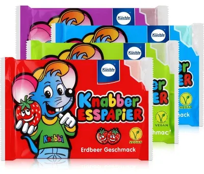 Produktbild von Essbares Papier in 4 Geschmacksrichtungen (100 g)