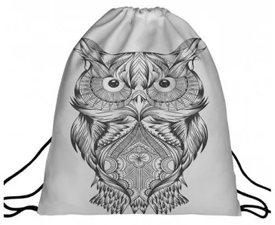 Produktbild von Rucksacktasche mit Eulen-Aufdruck (A4)