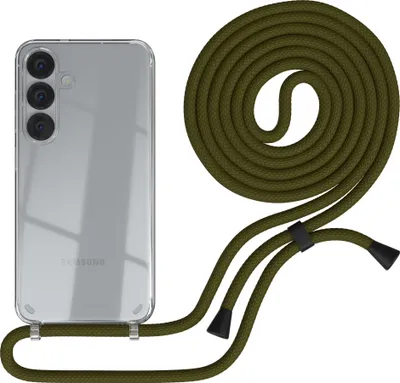 Produktbild von EAZY CASE Handykette mit Hülle für Samsung Galaxy S25 Backcover Handykette, zum Umhängen in Grün