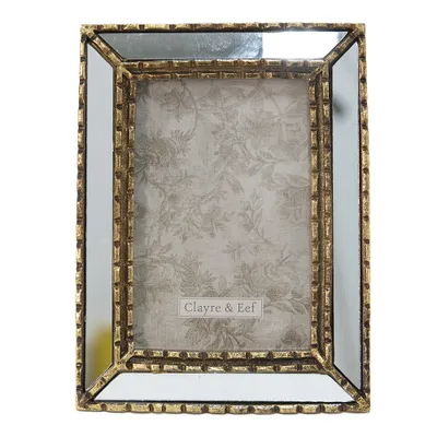 Produktbild von Clayre & Eef Bilderrahmen 10x15 cm Silberfarbig Kunststoff Rechteck