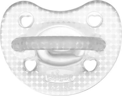 Obrázek produktu pro CHICCO Dudlík Physio Luxe celosilikonový 2-6m crystal 2 ks