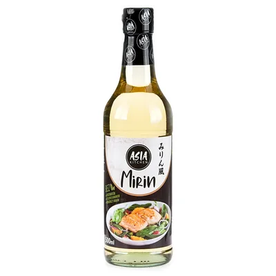 A bottle of Mirin seasoning from Asia Kitchen.