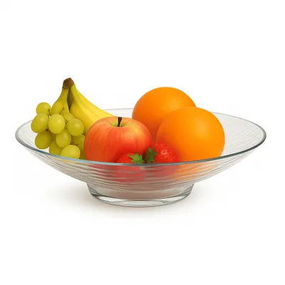 Produktbild von Glas Schale Salatschüssel Obstschale Schale Snackschale Glasschüssel 33 cm